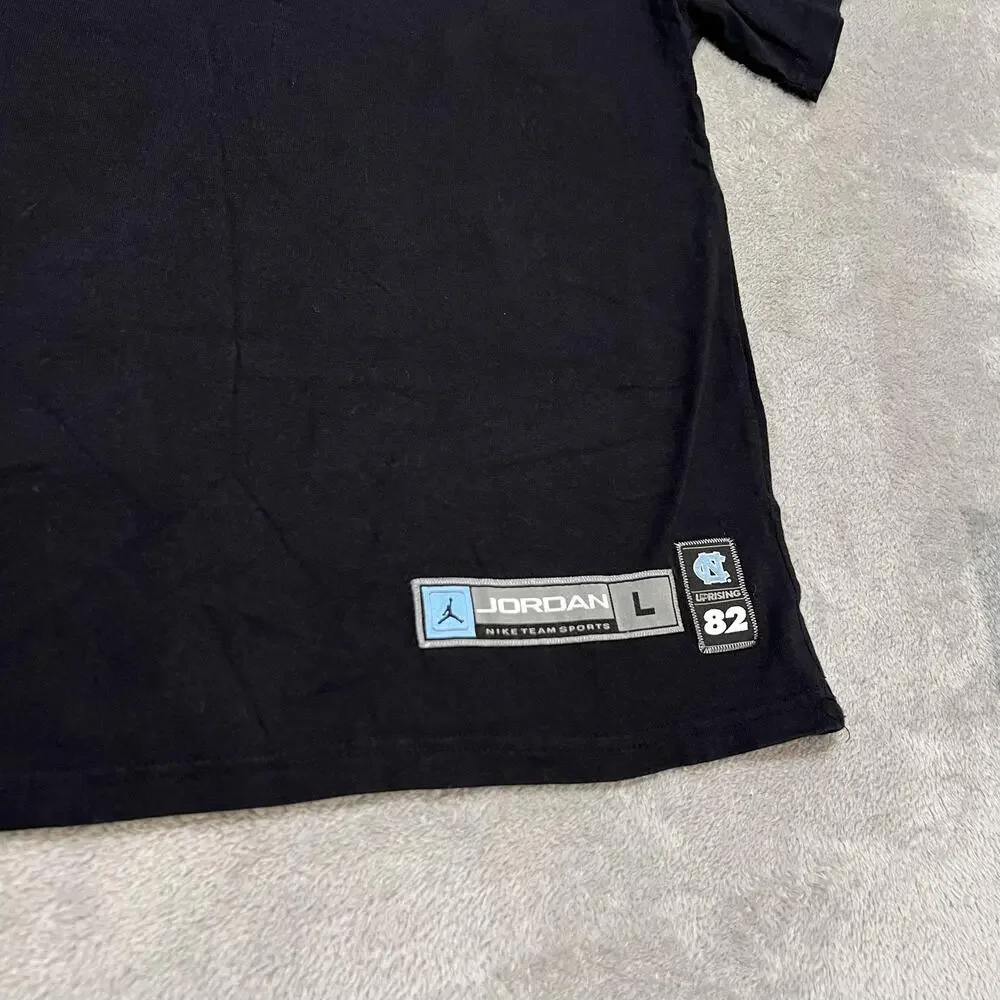 North Carolina Tar Heels Shirt Mens Large Black NCAA Basketball Jordan Tee